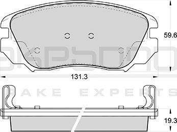 Akebono AN-4542WK - Kit pastiglie freno, Freno a disco autozon.pro