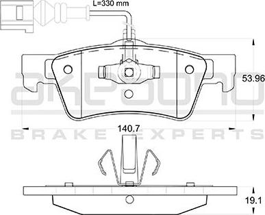 Akebono AN-4554WK - Kit pastiglie freno, Freno a disco autozon.pro