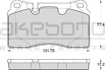 Akebono AN-4552K - Kit pastiglie freno, Freno a disco autozon.pro