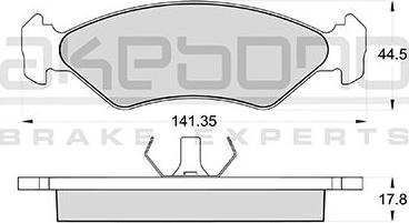 Akebono AN-4566KE - Kit pastiglie freno, Freno a disco autozon.pro