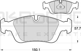 Akebono AN-4567K - Kit pastiglie freno, Freno a disco autozon.pro