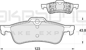 Akebono AN-4509K - Kit pastiglie freno, Freno a disco autozon.pro