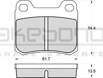 Akebono AN-4502K - Kit pastiglie freno, Freno a disco autozon.pro