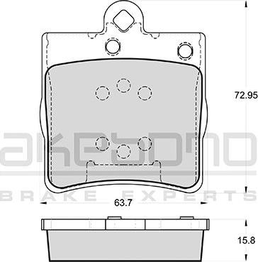 Akebono AN-4507KE - Kit pastiglie freno, Freno a disco autozon.pro