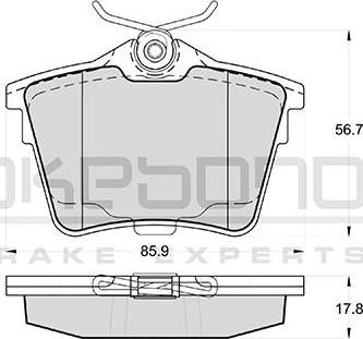 Akebono AN-4519K - Kit pastiglie freno, Freno a disco autozon.pro