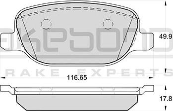 Akebono AN-4516K - Kit pastiglie freno, Freno a disco autozon.pro