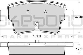 Akebono AN-4511K - Kit pastiglie freno, Freno a disco autozon.pro