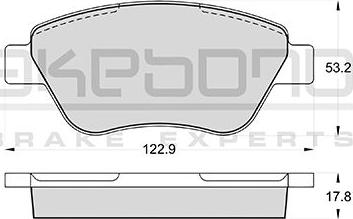 Akebono AN-4586K - Kit pastiglie freno, Freno a disco autozon.pro