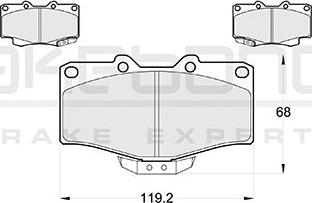 Akebono AN-458WK - Kit pastiglie freno, Freno a disco autozon.pro