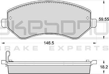 Akebono AN-4536WK - Kit pastiglie freno, Freno a disco autozon.pro