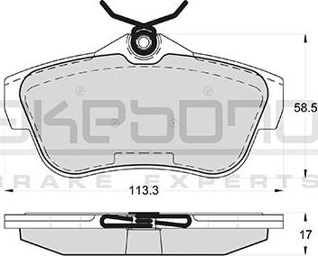 Akebono AN-4537K - Kit pastiglie freno, Freno a disco autozon.pro