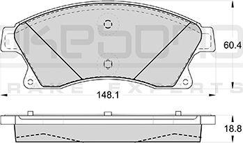 Akebono AN-4645WK - Kit pastiglie freno, Freno a disco autozon.pro