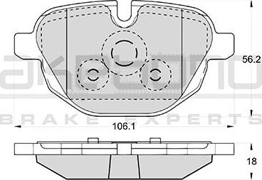 Akebono AN-4643K - Kit pastiglie freno, Freno a disco autozon.pro