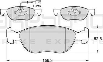 Akebono AN-4651WK - Kit pastiglie freno, Freno a disco autozon.pro