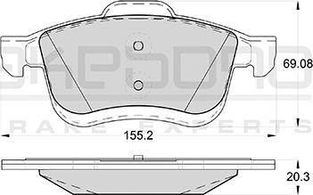 Akebono AN-4652WK - Kit pastiglie freno, Freno a disco autozon.pro