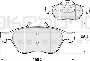 Akebono AN-4662K - Kit pastiglie freno, Freno a disco autozon.pro