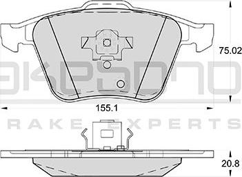 Akebono AN-4609K - Kit pastiglie freno, Freno a disco autozon.pro