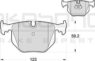 Akebono AN-4605K - Kit pastiglie freno, Freno a disco autozon.pro