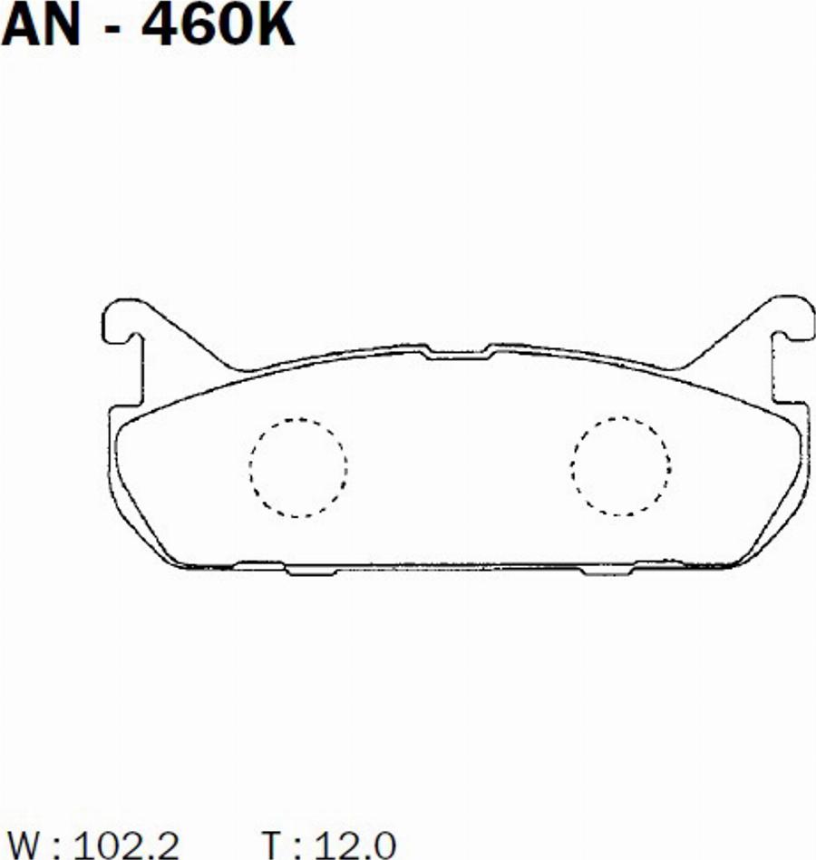 Akebono AN460K - Kit pastiglie freno, Freno a disco autozon.pro