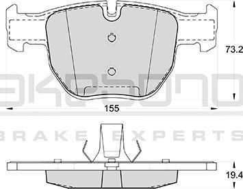 Akebono AN-4611K - Kit pastiglie freno, Freno a disco autozon.pro