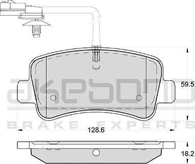 Akebono AN-4688WK - Kit pastiglie freno, Freno a disco autozon.pro