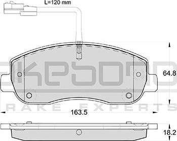 Akebono AN-4687WK - Kit pastiglie freno, Freno a disco autozon.pro