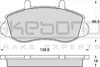 Akebono AN-4637K - Kit pastiglie freno, Freno a disco autozon.pro