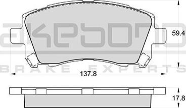 Akebono AN-463WK - Kit pastiglie freno, Freno a disco autozon.pro