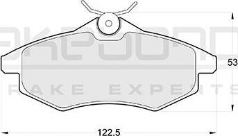 Akebono AN-4096K - Kit pastiglie freno, Freno a disco autozon.pro