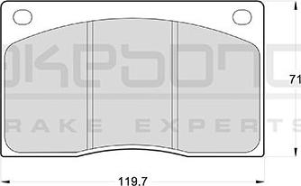 Akebono AN-4092K - Kit pastiglie freno, Freno a disco autozon.pro