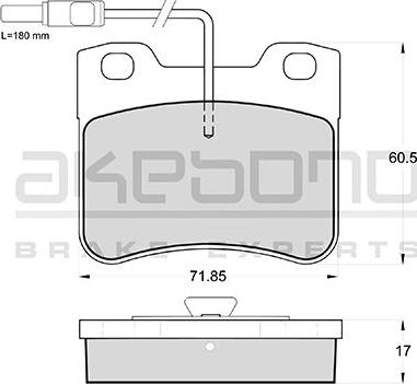 Akebono AN-4046WK - Kit pastiglie freno, Freno a disco autozon.pro