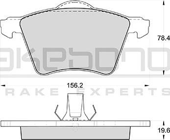 Akebono AN-4042WKE - Kit pastiglie freno, Freno a disco autozon.pro