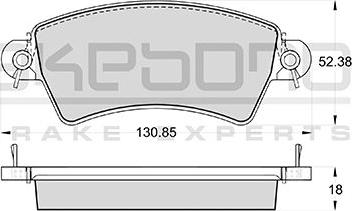 Akebono AN-4054KE - Kit pastiglie freno, Freno a disco autozon.pro