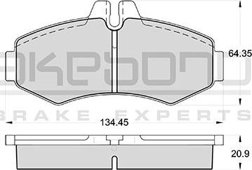 Akebono AN-4055KE - Kit pastiglie freno, Freno a disco autozon.pro