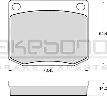 Akebono AN-4069K - Kit pastiglie freno, Freno a disco autozon.pro