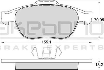 Akebono AN-4060KE - Kit pastiglie freno, Freno a disco autozon.pro