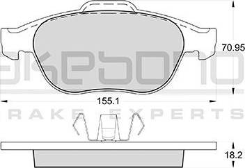 Akebono AN-4060K - Kit pastiglie freno, Freno a disco autozon.pro