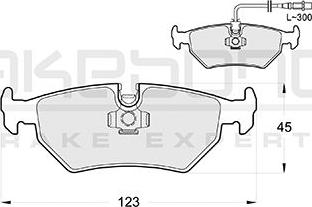 Akebono AN-4004WKE - Kit pastiglie freno, Freno a disco autozon.pro