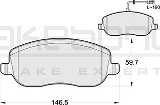 Akebono AN-4002WKE - Kit pastiglie freno, Freno a disco autozon.pro