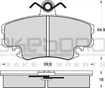 Akebono AN-4014KE - Kit pastiglie freno, Freno a disco autozon.pro