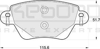 Akebono AN-4010WK - Kit pastiglie freno, Freno a disco autozon.pro