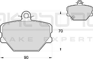 Akebono AN-4012WKE - Kit pastiglie freno, Freno a disco autozon.pro