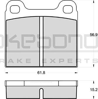 Akebono AN-4086KE - Kit pastiglie freno, Freno a disco autozon.pro