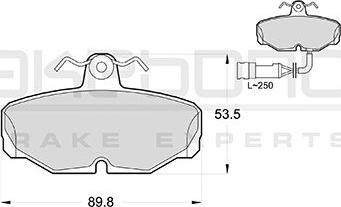 Akebono AN-4081WK - Kit pastiglie freno, Freno a disco autozon.pro