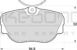 Akebono AN-4082K - Kit pastiglie freno, Freno a disco autozon.pro