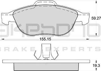 Akebono AN-4039WK - Kit pastiglie freno, Freno a disco autozon.pro