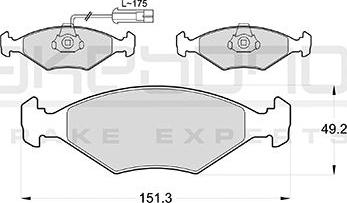 Akebono AN-4034WKE - Kit pastiglie freno, Freno a disco autozon.pro