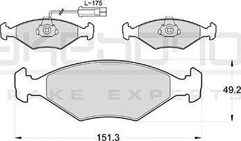 Akebono AN-4034WK - Kit pastiglie freno, Freno a disco autozon.pro