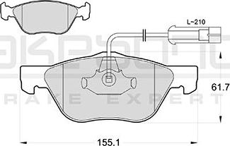 Akebono AN-4031WK - Kit pastiglie freno, Freno a disco autozon.pro