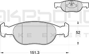 Akebono AN-4033KE - Kit pastiglie freno, Freno a disco autozon.pro